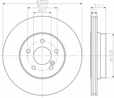 HELLA PAGID 8dd355121931 -  Тормозной диск
